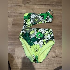 Aerie one piece swimsuit. Tropical floral print. Size medium long.